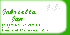 gabriella jan business card